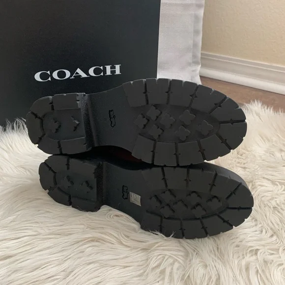 Coach Reid Leather Bootie Walnut Chelsea Boots - Picture 10 of 13